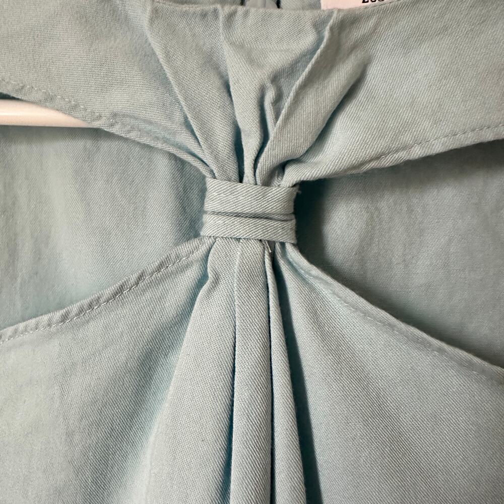 & Other Stories Womens 4 Light Blue Twist Detail Cut Out Long Sleeve Blouse - Picture 5 of 10
